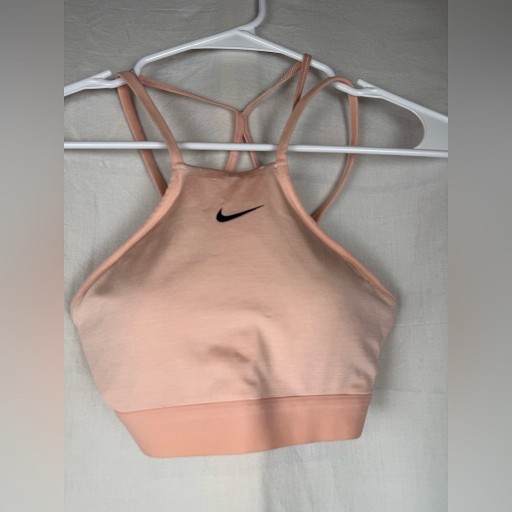 Nike Women's Light Pink Sports Bra - Picture 1 of 3